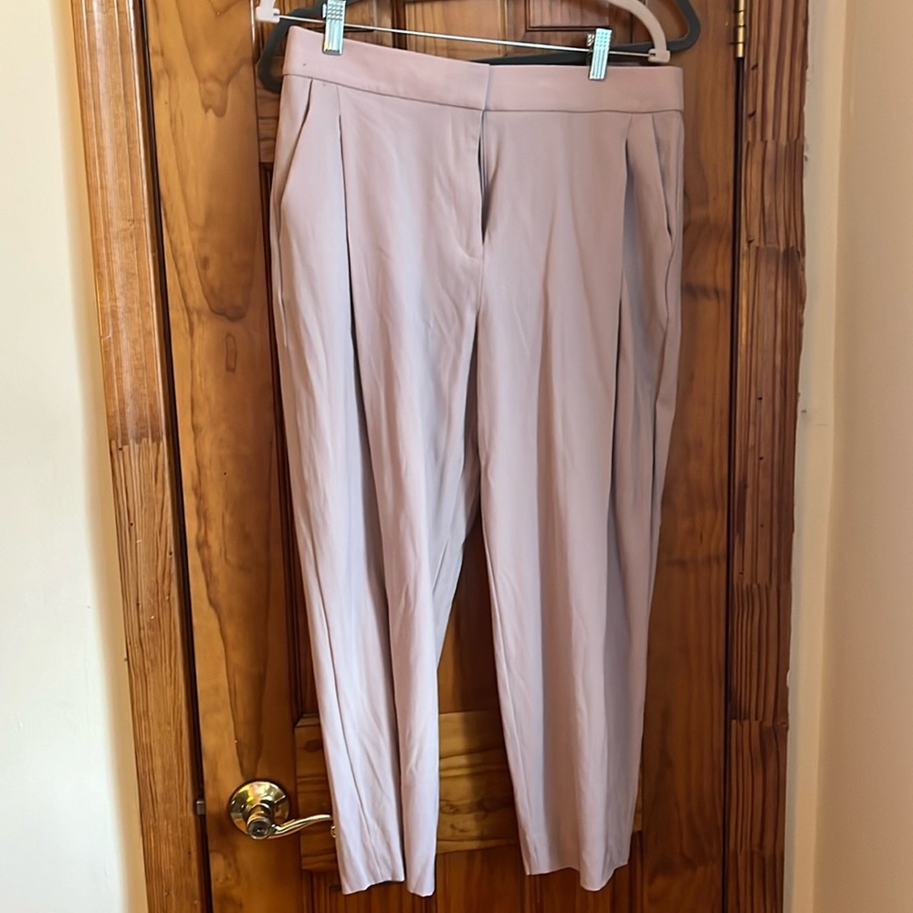 Blush pink wool pants
